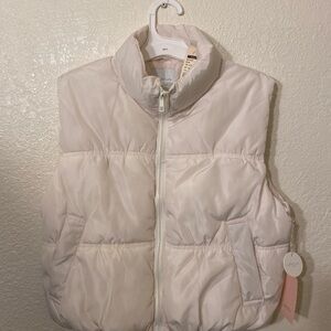 Women's Cream Puffer Vest